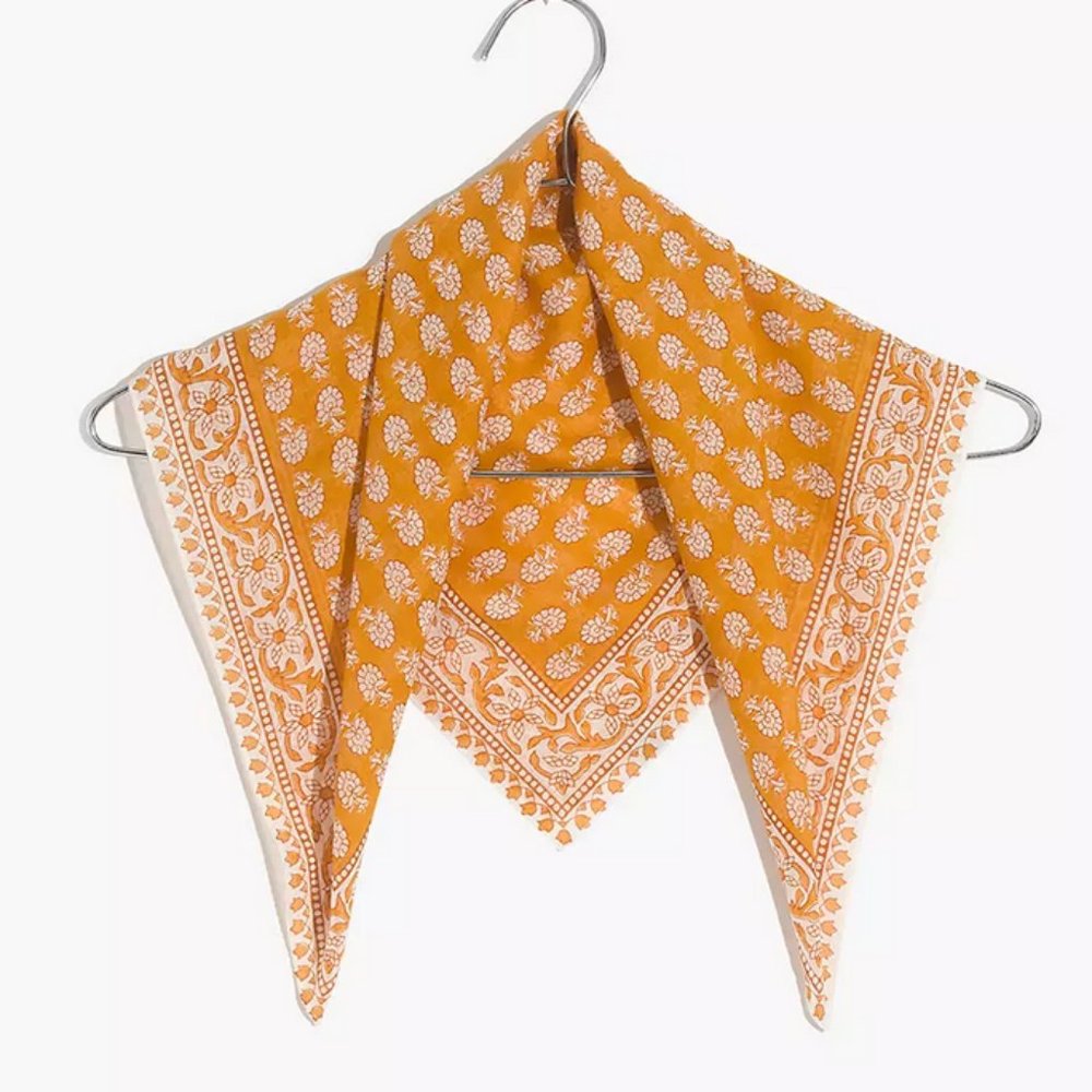 New Madewell Organic Cotton Tungsten Glow Multi Bandana